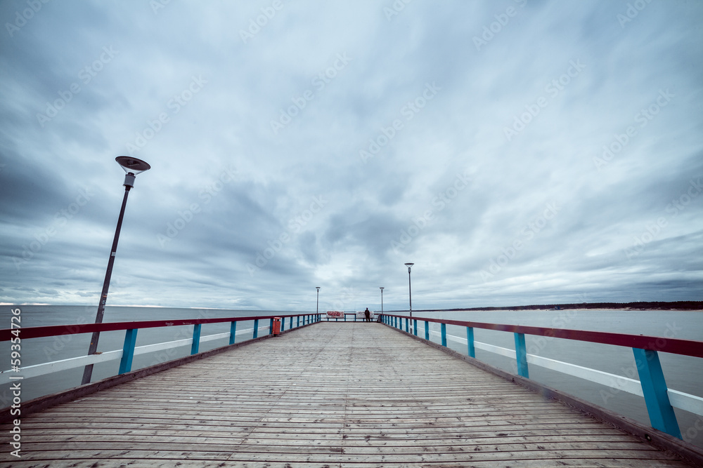 Fototapeta premium The Baltic Sea and a pier