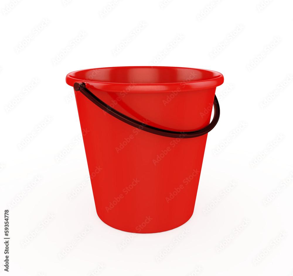 3d Red Bucket 3d Red Bucket