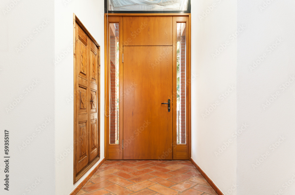 Fototapeta premium Architecture, interior classic house, entrance view