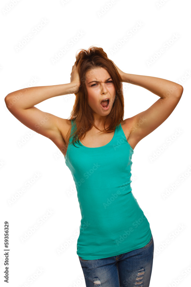 girl woman screaming wild hair opened her mouth prislanila hands girl woman screaming wild hair opened her mouth prislanila hands