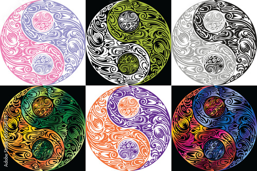 East symbol the Yin-jan