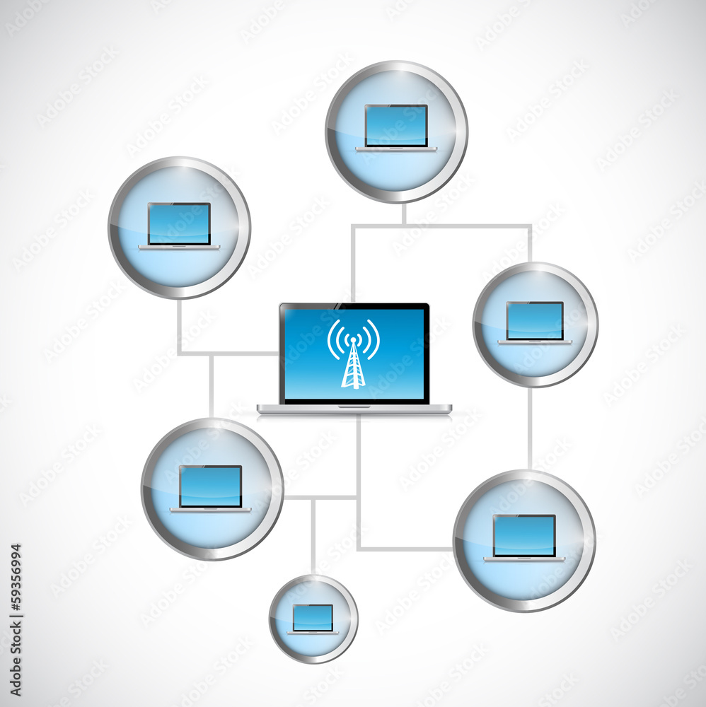 laptop connection illustration design diagram laptop connection illustration design diagram