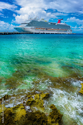Cruise ship docked in Cozumel, Mexico #59358185