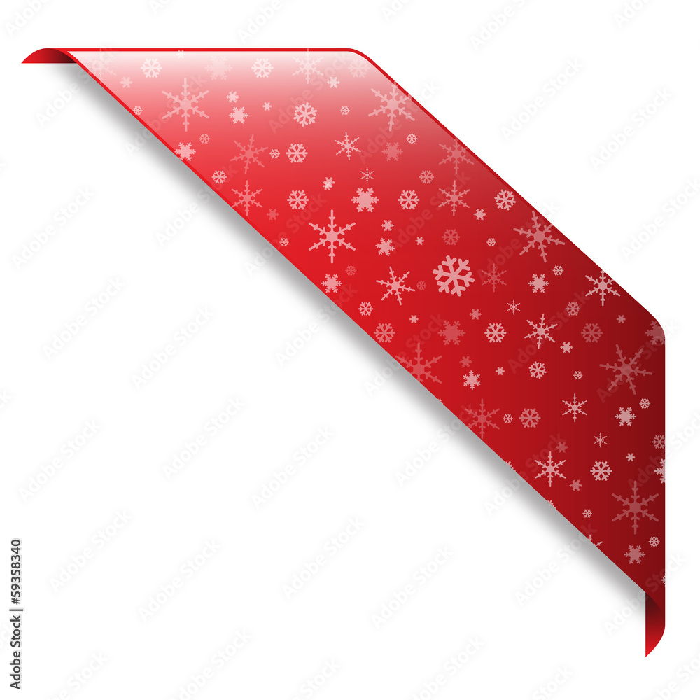 Ruban Décoration Noël (bannière tampon fêtes flocons de neige) Stock  Illustration | Adobe Stock