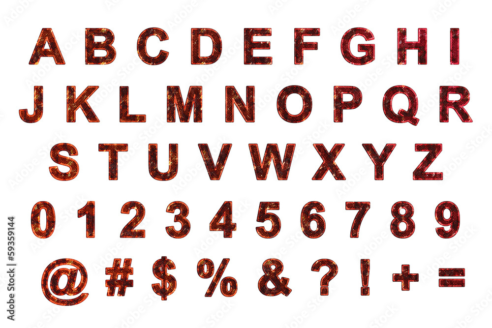 Alphabets emboss border,hole inside and grunge texture style Alphabets emboss border,hole inside and grunge texture style