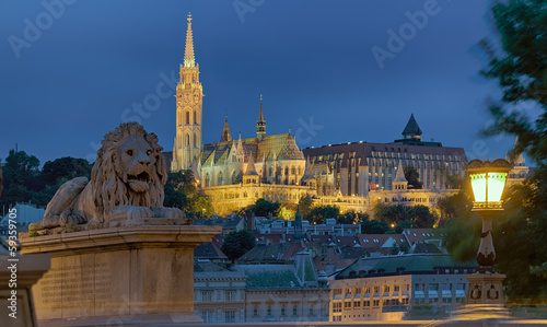 Photography Budapest Fischerbastei  Matthiaskirche beleuchtet