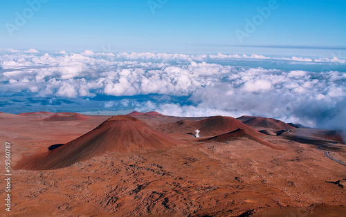 Extinct volcanic craters from Mauna Kea, Hawaii