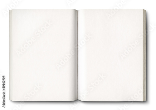 White open book isolated on white