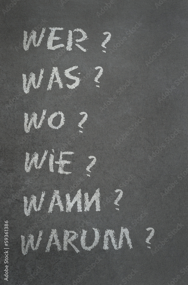 Obraz premium W - Fragen