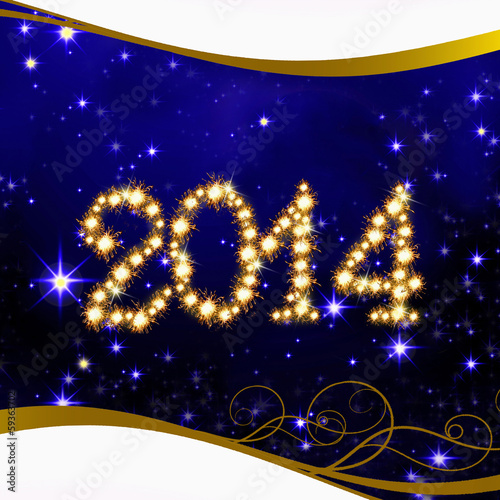 New Year 2014 background.