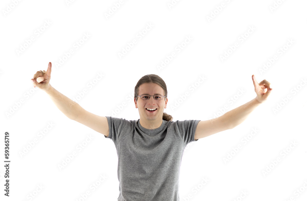 Excited happy man Excited happy man
