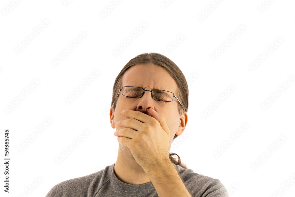 Fototapeta premium Yawning man