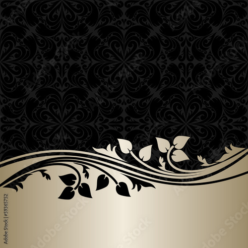 Luxury ornamental Background with silver Border.