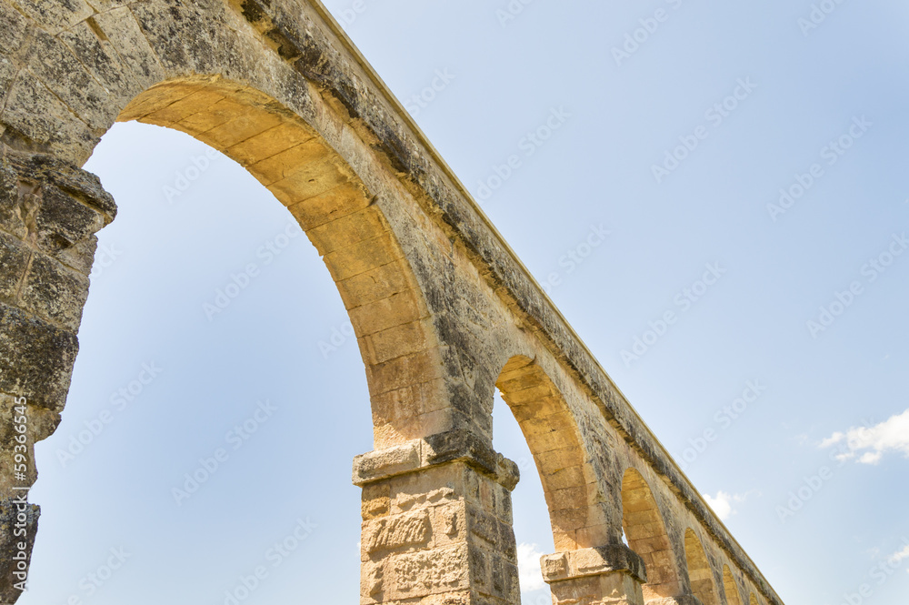 Ancient Roman Aqueduct in Spain, Europe