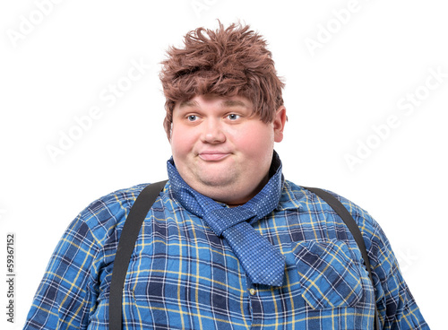 Overweight obese country yokel photo