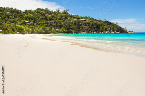 Landscape of beautiful exotic tropical beach with turquoise