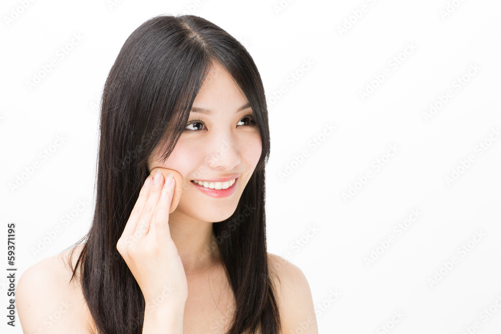 attractive asian woman beauty image on white background attractive asian woman beauty image on white background