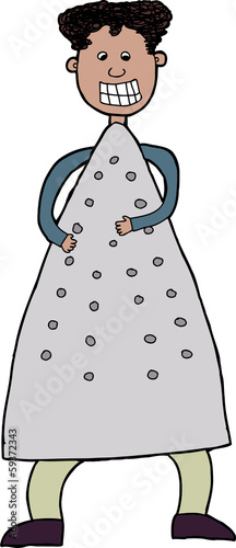 Man With Steam Iron Body