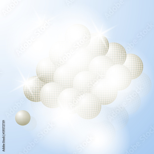 luster and shine of the pyramids or abstract shiny balls