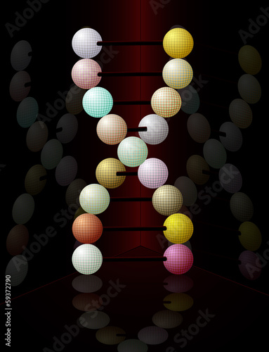 abstract vector illustration of a helical DNA