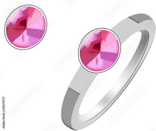 anello con rubino