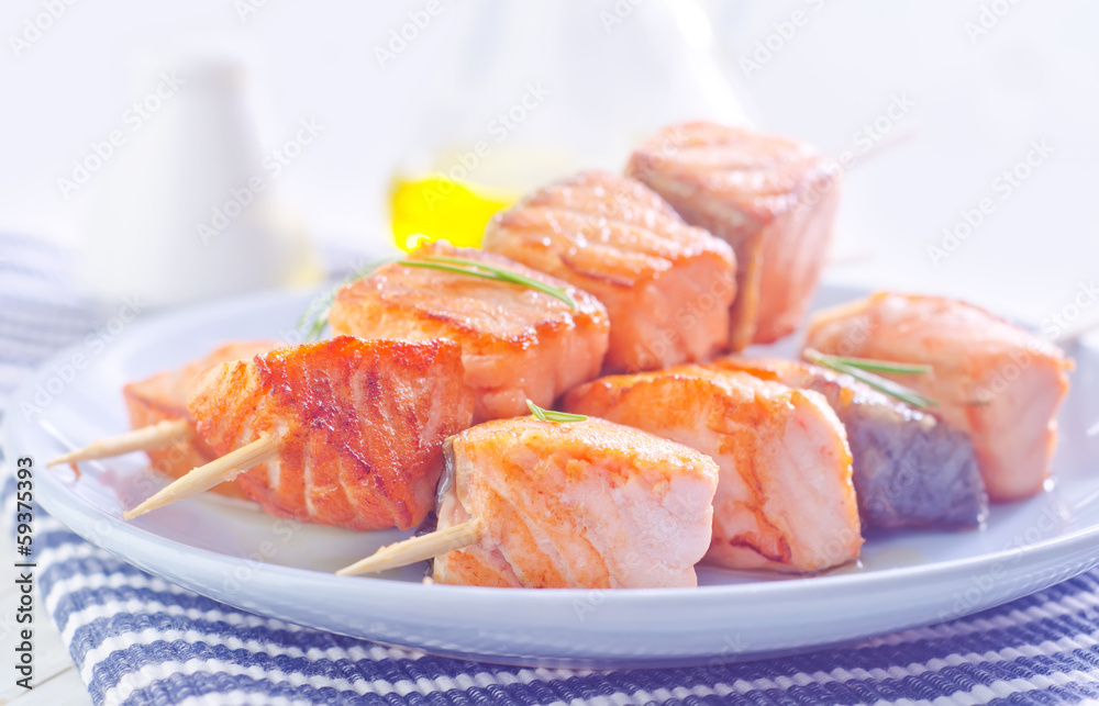 salmon kebab salmon kebab
