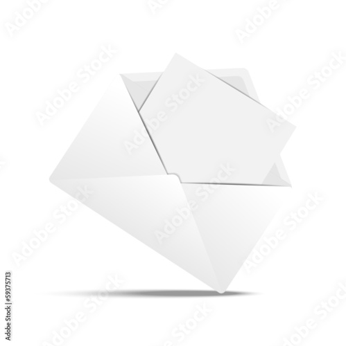 Envelope with a clean white paper sheet