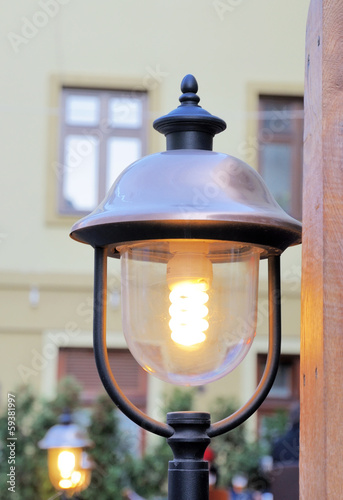 Lighting lamp on the street