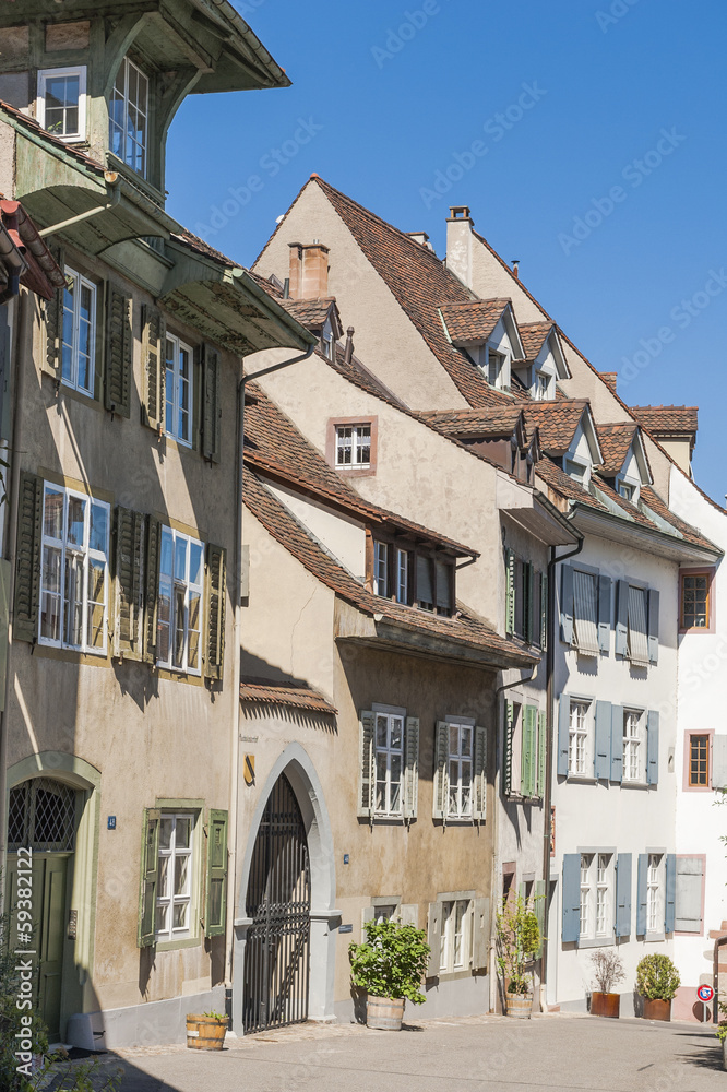 Basel, Altstadt, Gassen, historische Gebäude, Schweiz