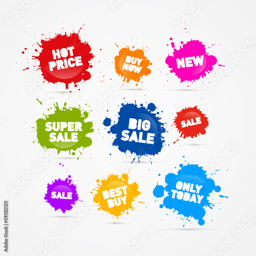 Colorful Vector Sale Blots Icons