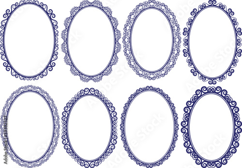 set of frames oval