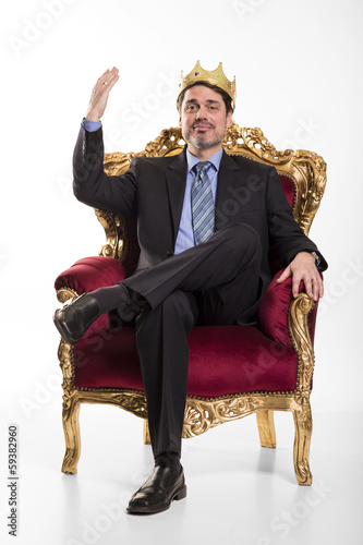 Konstfotografi Boss sieht sich als König