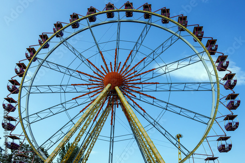 Ferris wheel in the attraction park in Odessa, Ukraine
