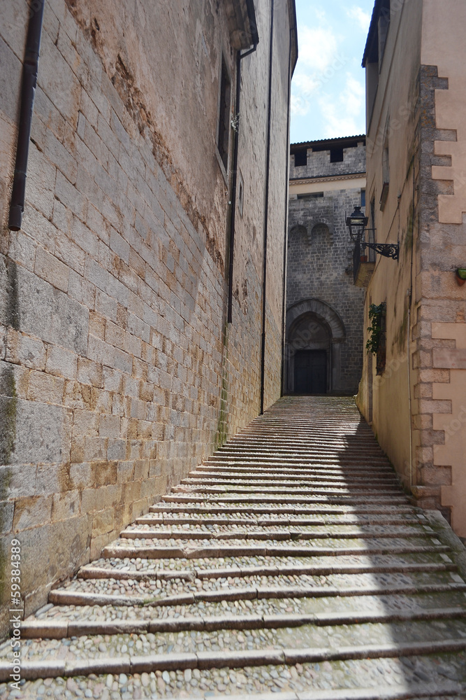 Street in the medieval quarter of Girona