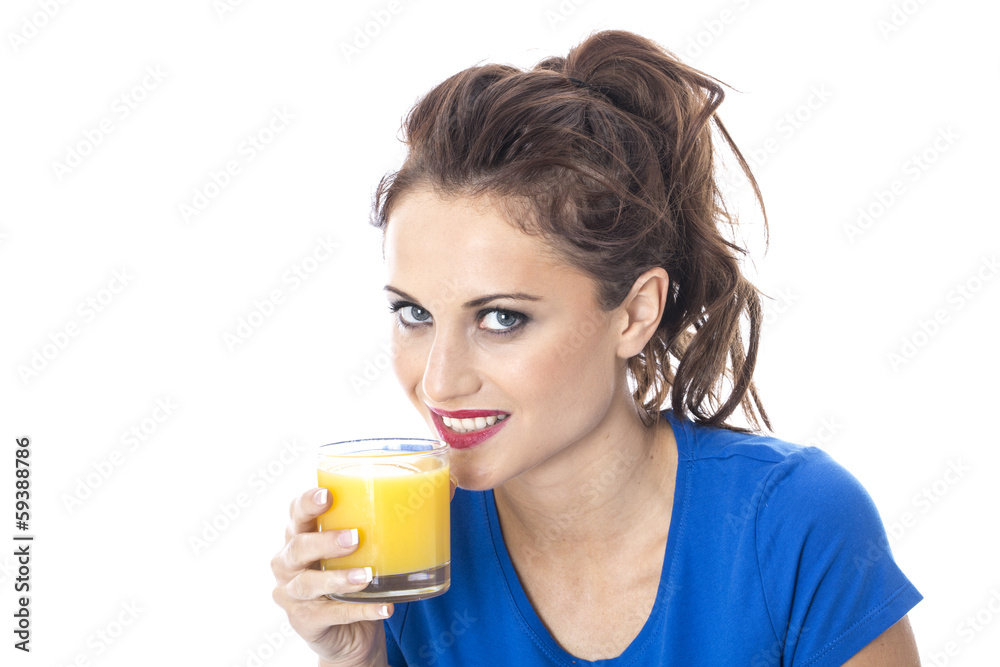 Young Woman Drinking Orange Juice Young Woman Drinking Orange Juice