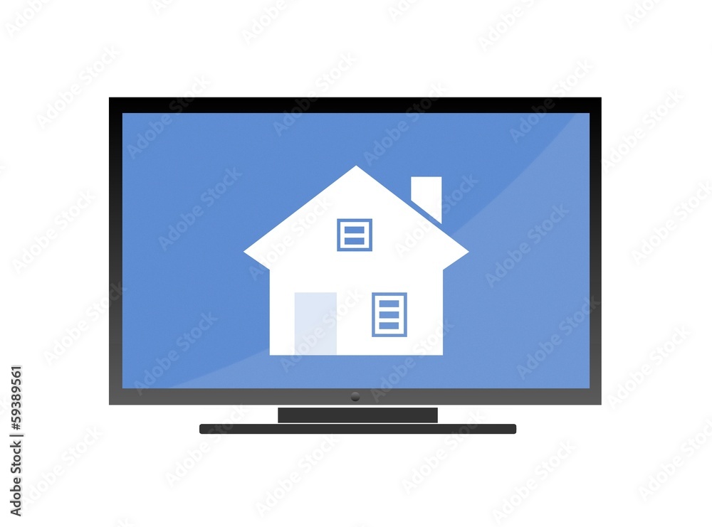 Maison dans un écran de télévision Maison dans un écran de télévision