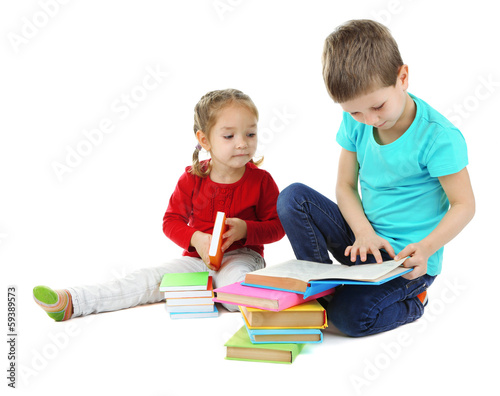 Little children with books ...