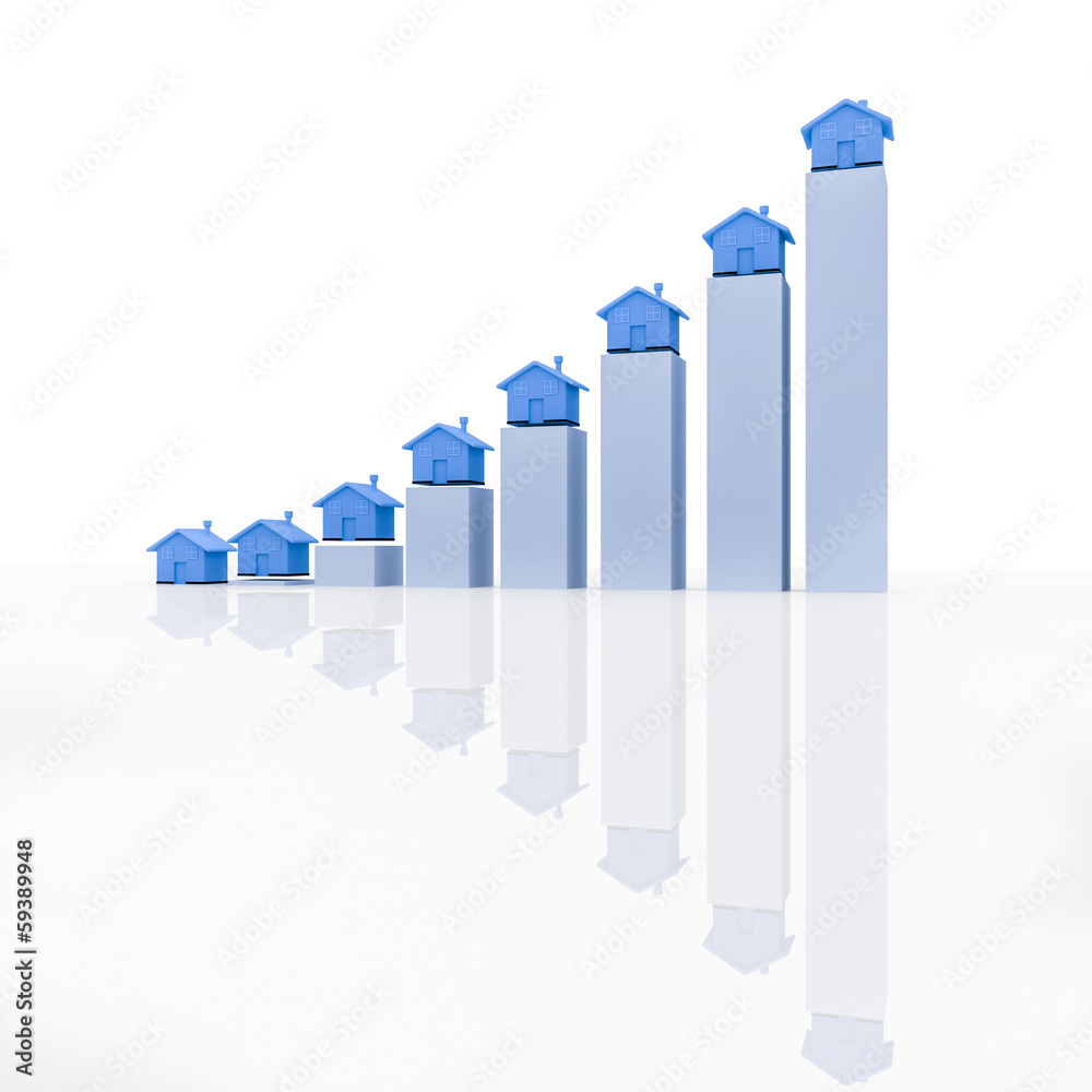 Fototapeta premium Housemarket graph