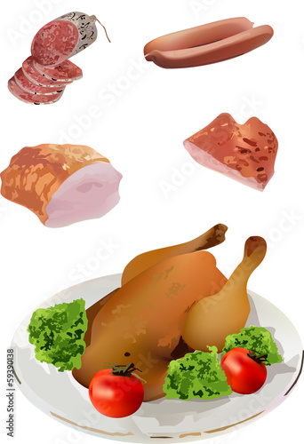 Set of meats