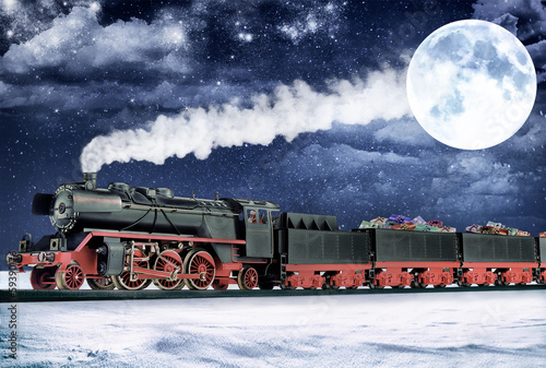 Treno di Babbo Natale al polo photo