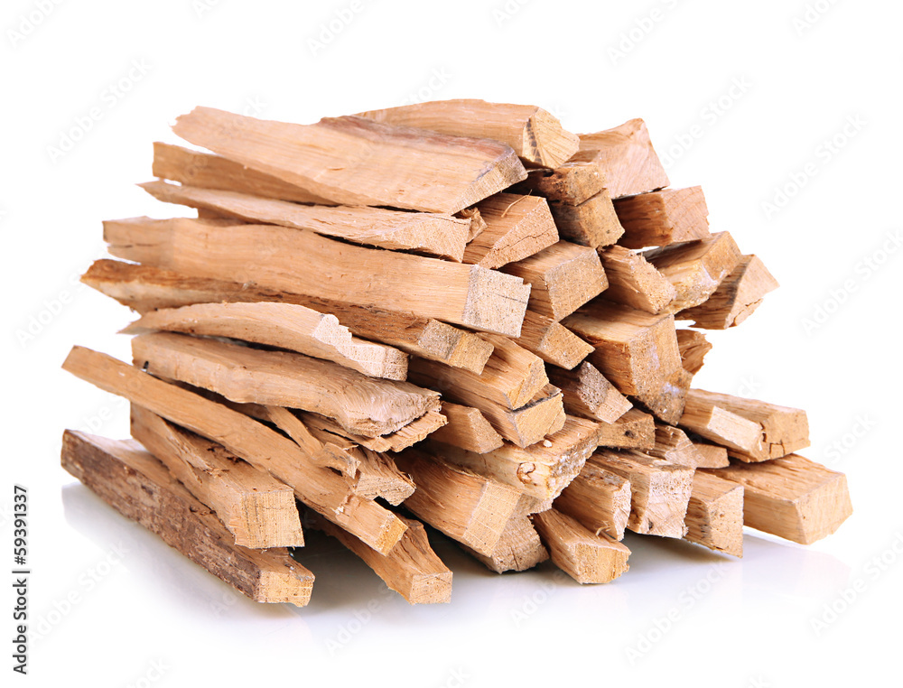 Stack of firewood isolated on white Stack of firewood isolated on white