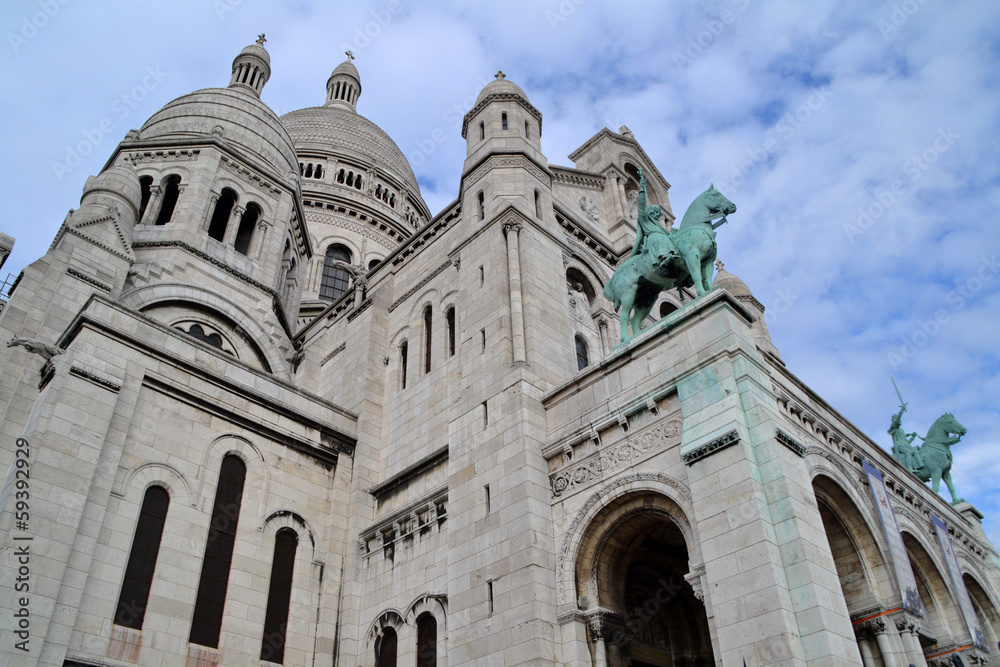 Basilique of Sacre Coeur in Montmartre, Paris