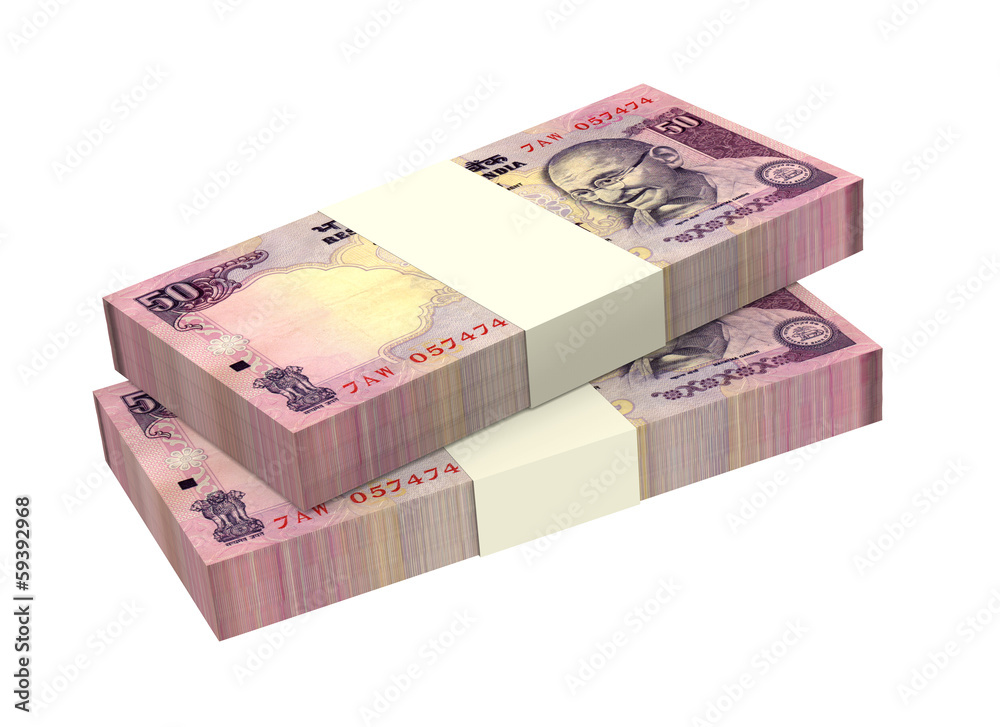 India Rupee isolated on white background India Rupee isolated on white background