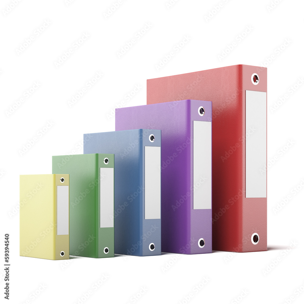 Colorful Folders with Documents Colorful Folders with Documents