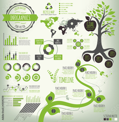 Green Nature Infographics photo