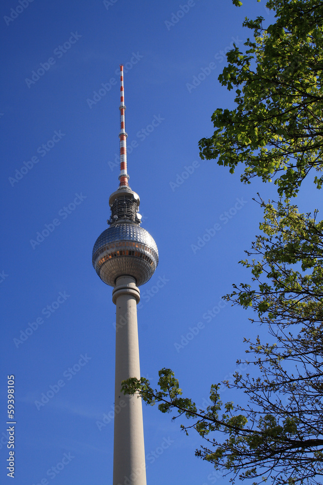 Naklejka premium Berlin TV Tower on Alexanderplatz