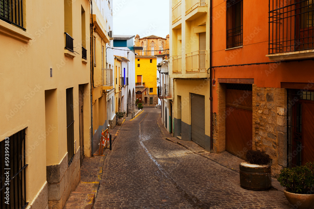 Narrow street of   Sagunto, Valencian Community