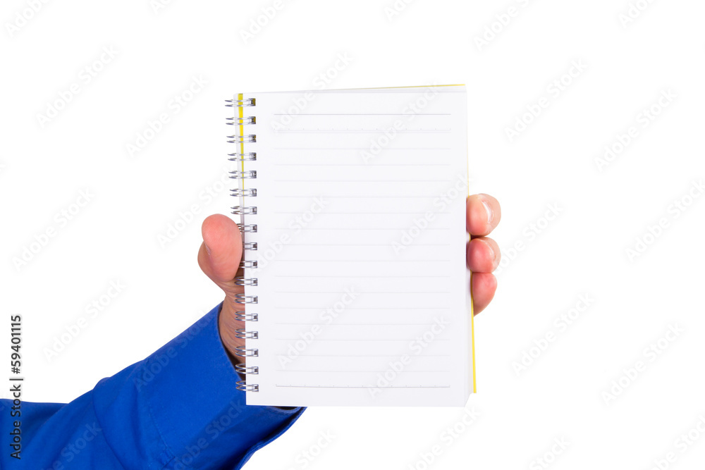 Obraz premium Businessman Holding Notebook