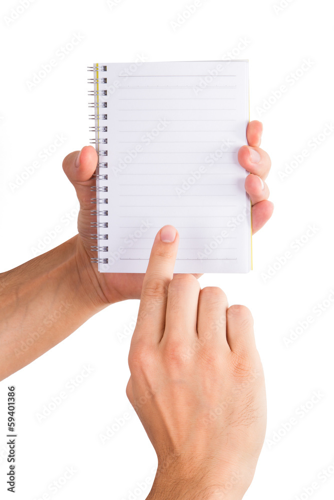 Hands Holding Notebook Hands Holding Notebook