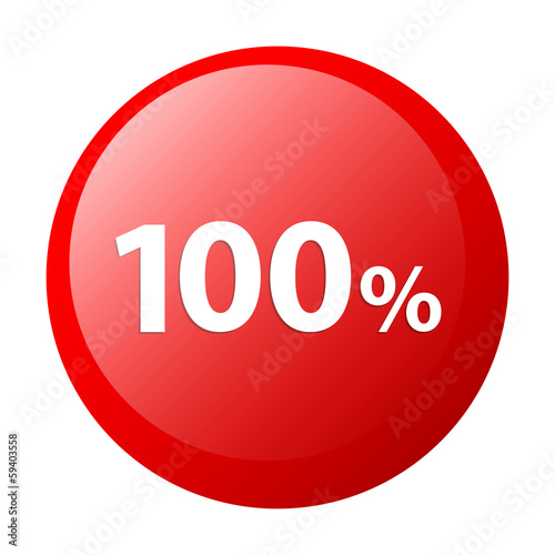 bouton internet 100% hundred icon red